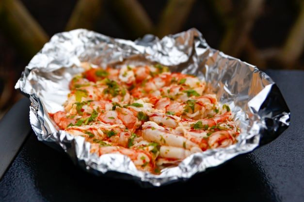 Grilled Shrimp in Foil